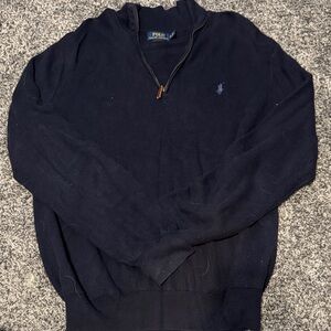 Polo by Ralph Lauren Men's Dark Blue Zip-Up Sweater